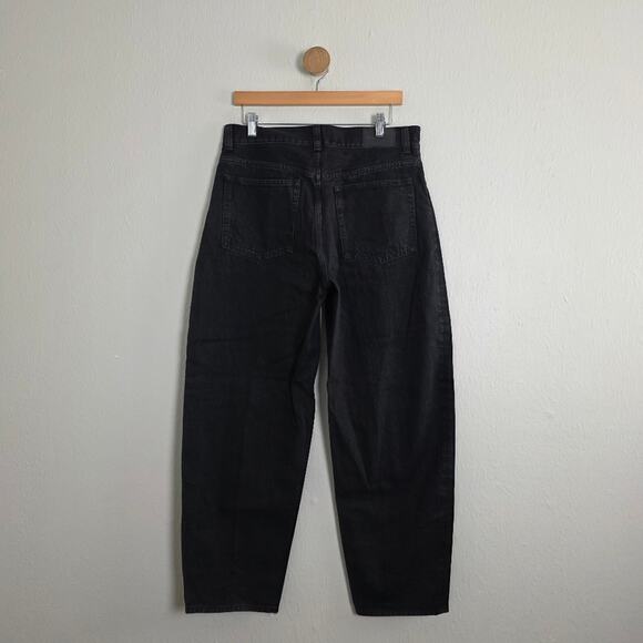 NEW Madewell The Arc-Leg Black Straight Leg Tapered Barrel Denim Jeans - Picture 13 of 14